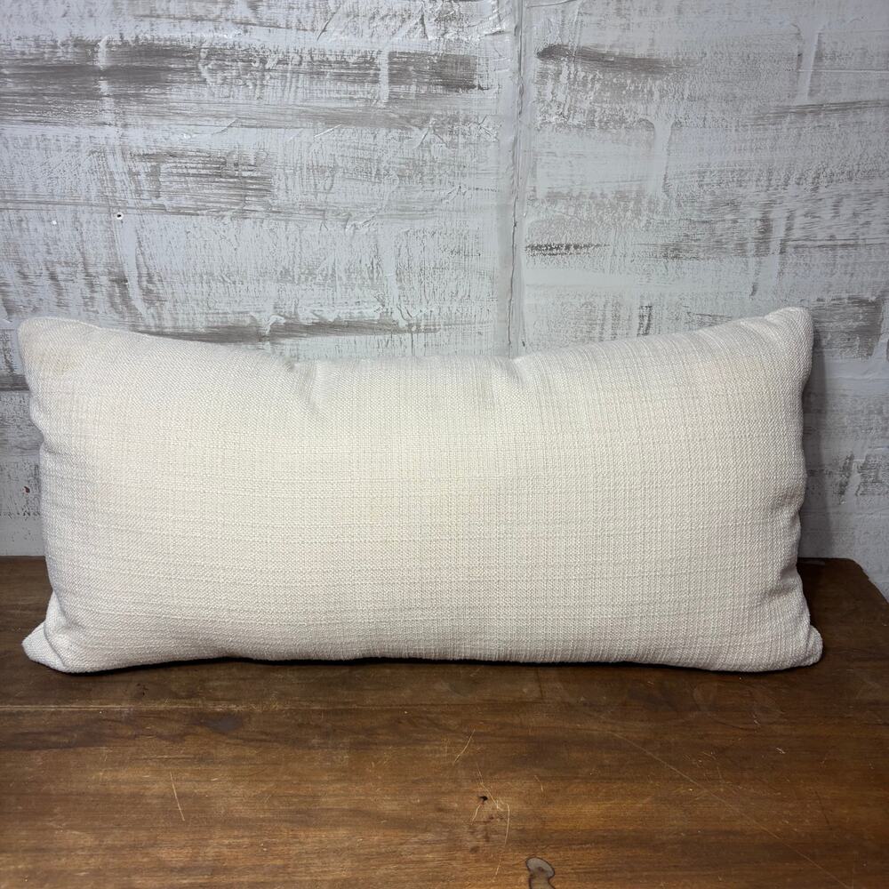 White Rectangular Lumbar Pillow